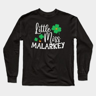 Little Miss Malarkey Irish St. Patrick's Day Long Sleeve T-Shirt